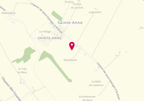 Plan de PONS Léa, A Monplaisir, 32430 Sainte-Anne