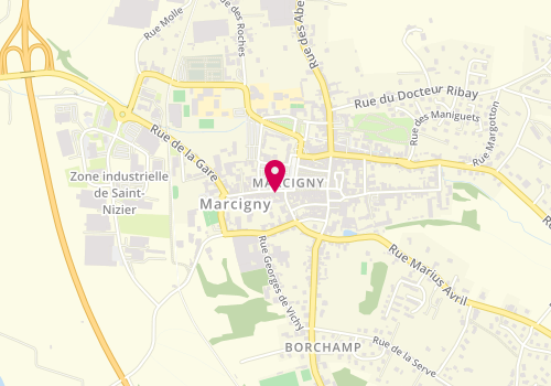 Plan de Studio Photo Mathon, 31 place du Cours, 71110 Marcigny