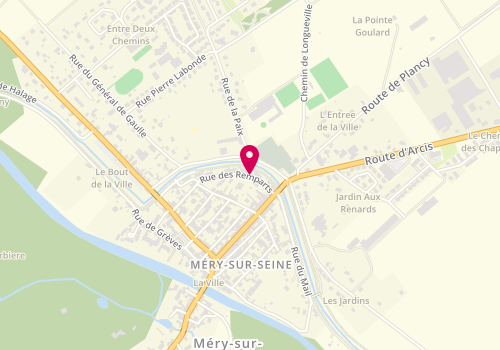 Plan de Pyxels, 33 Rue Remparts, 10170 Méry-sur-Seine